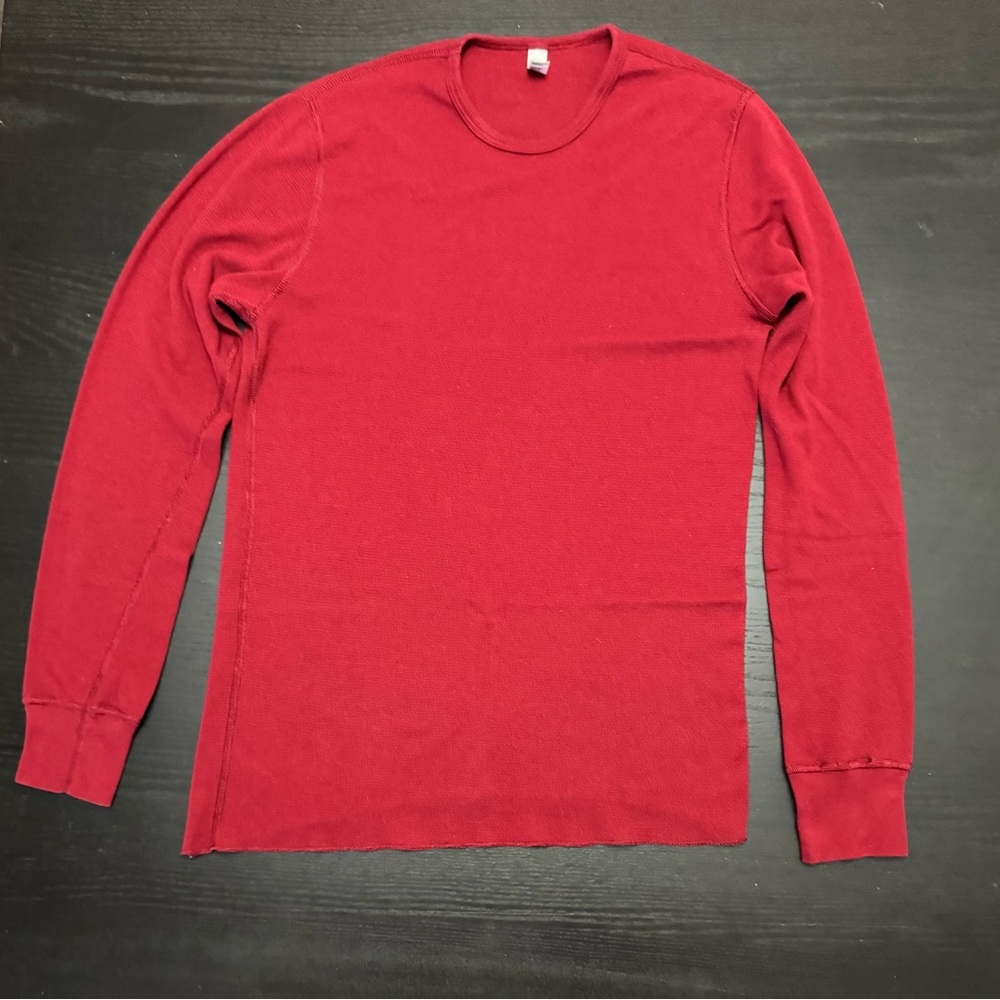 SLIM FIT American Apparel Rich Red Knit Top - LARGE